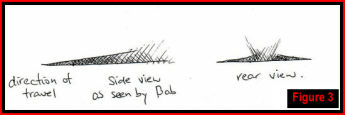 Drawing of Lake Laberge UFO - side view and rear view
