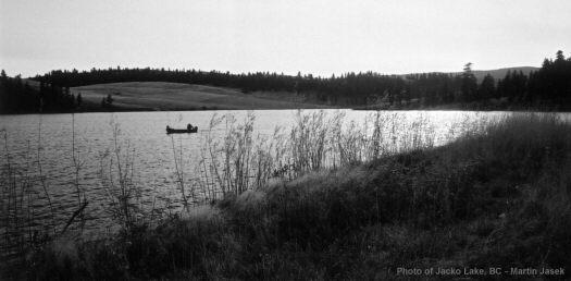 Photograph
                          of Jacko Lake taken while interviewing the
                          witness on site