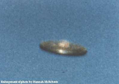 Enlargement of UFO Photo by Hannah McRoberts