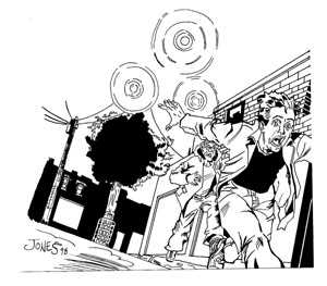 West Van UFO, 1966 - drawing by Glenn Jones