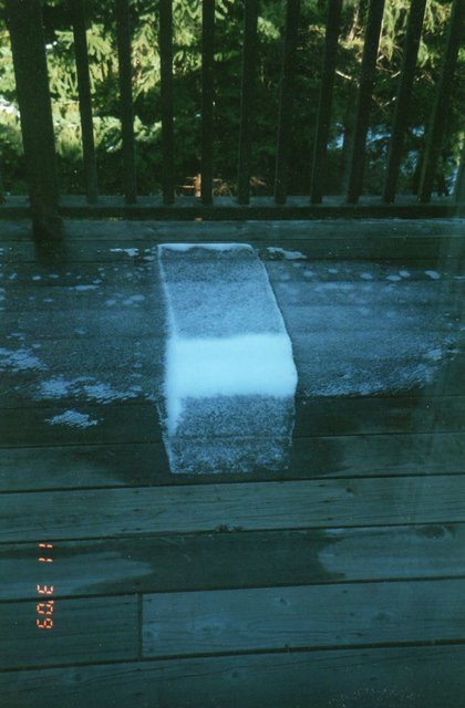 Ice formation on deck