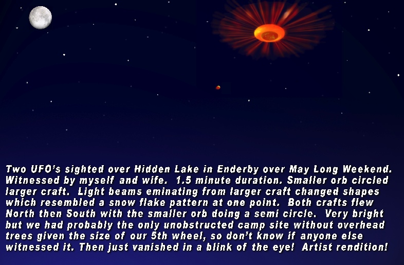 ufo
over hidden lake
