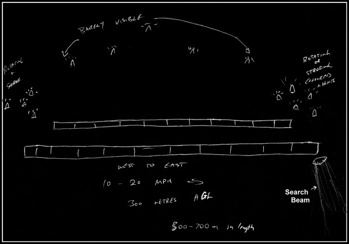 Drawing by UFO witness FOX4